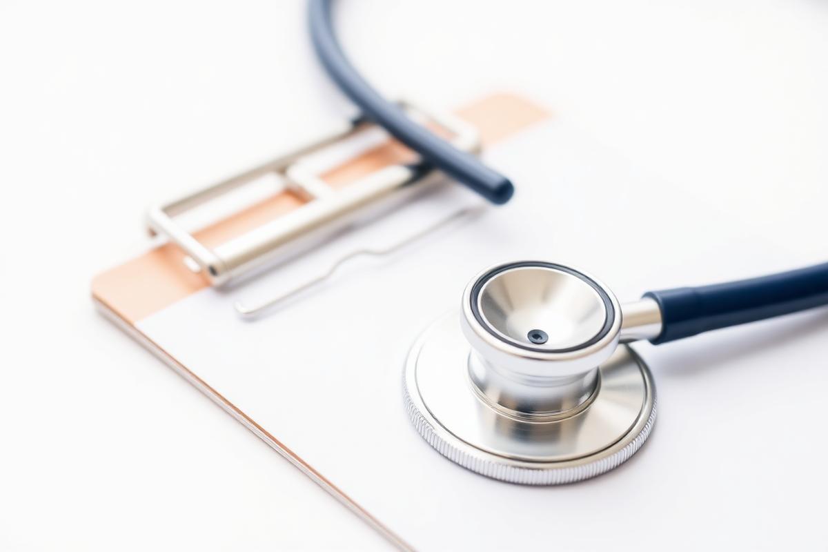 Stethoscope on clipboard